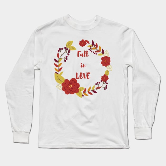 Fall in Love Long Sleeve T-Shirt by Ken Adams Store